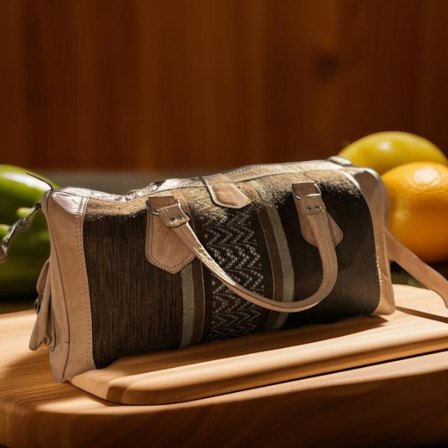 15 Handmade, High quality Moroccan Camel Leather Duffle