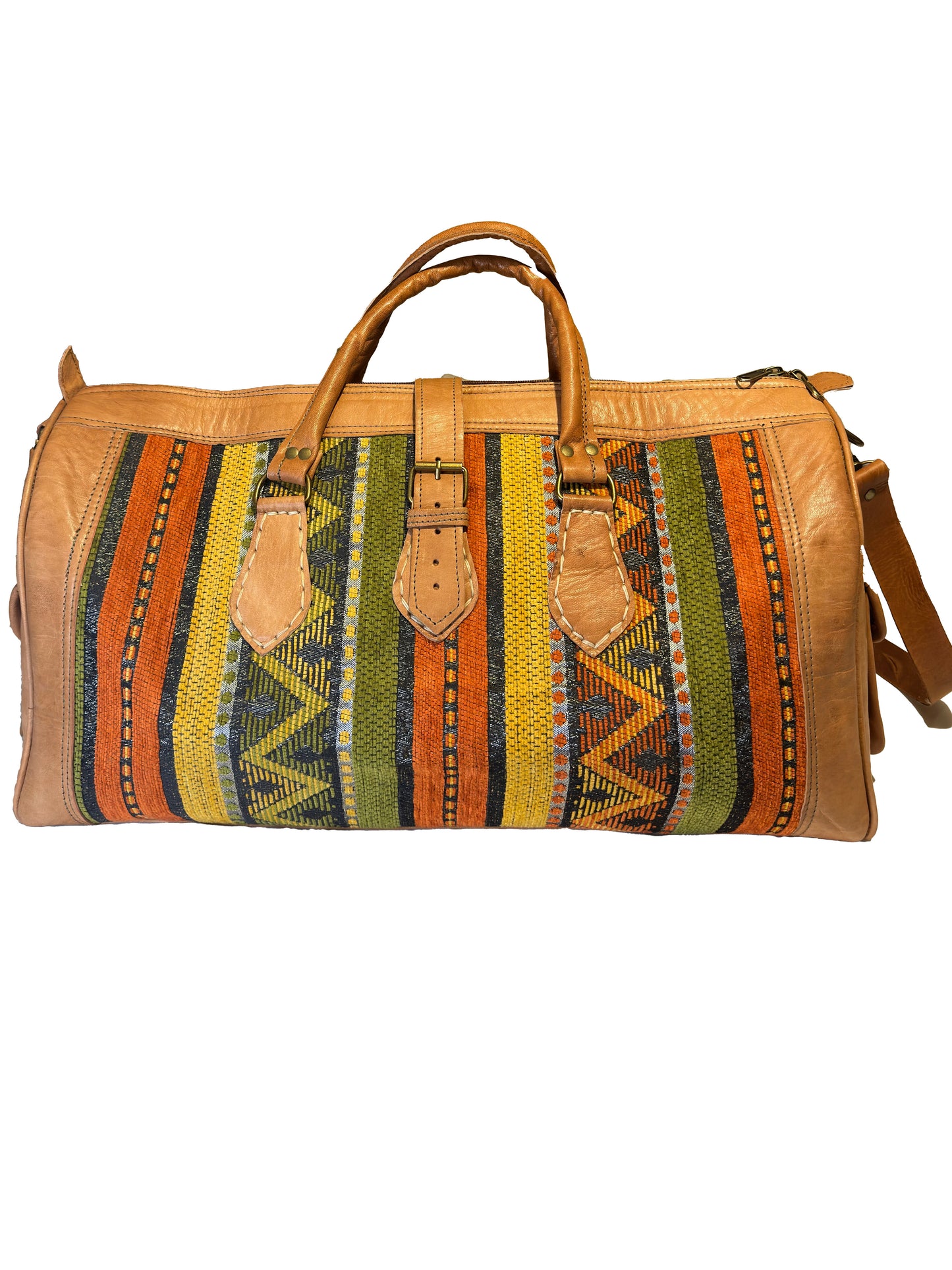 18 Handmade, High quality Moroccan Camel Leather Duffle