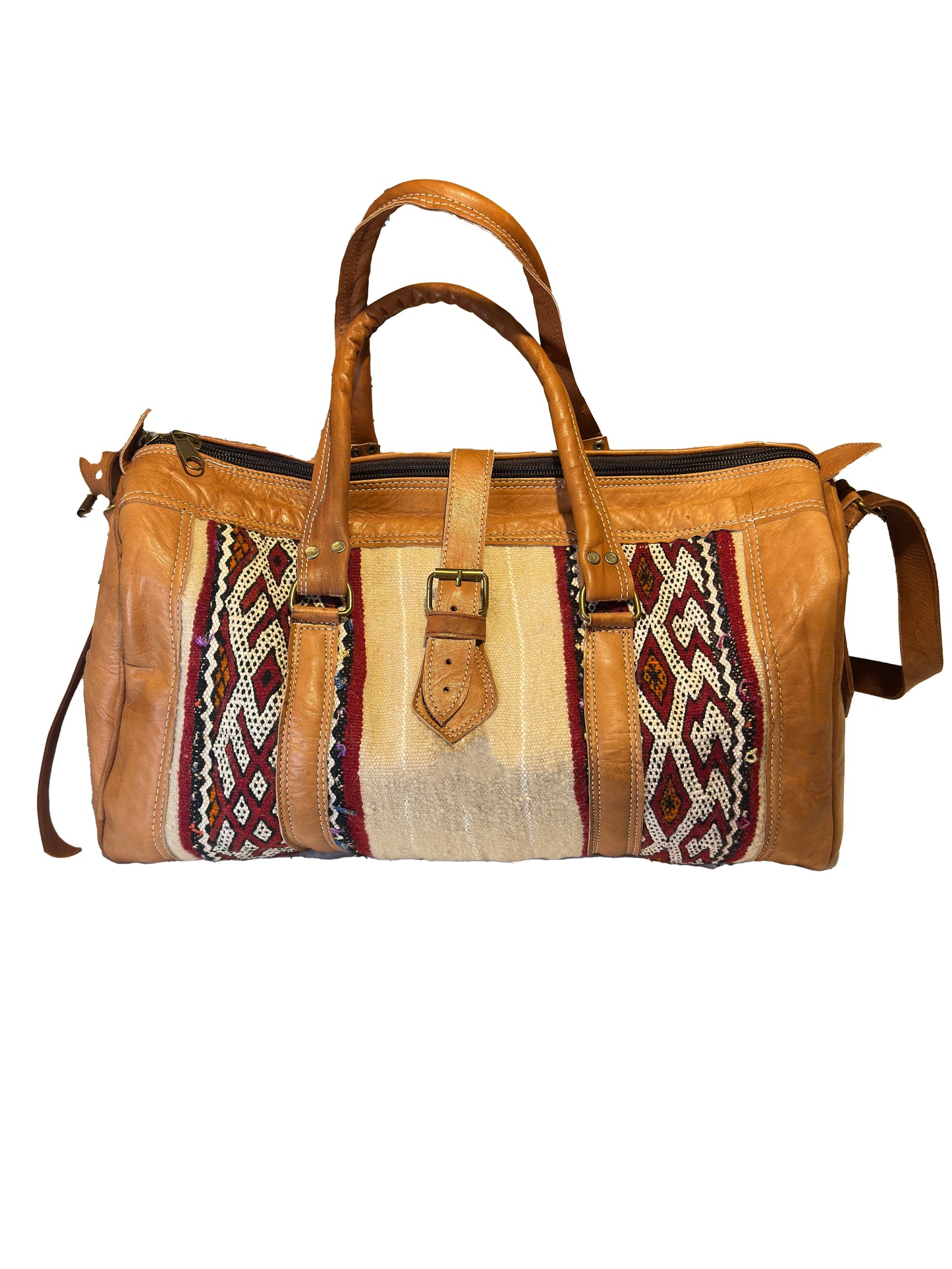 19 Handmade, High quality Moroccan Camel Leather Duffle